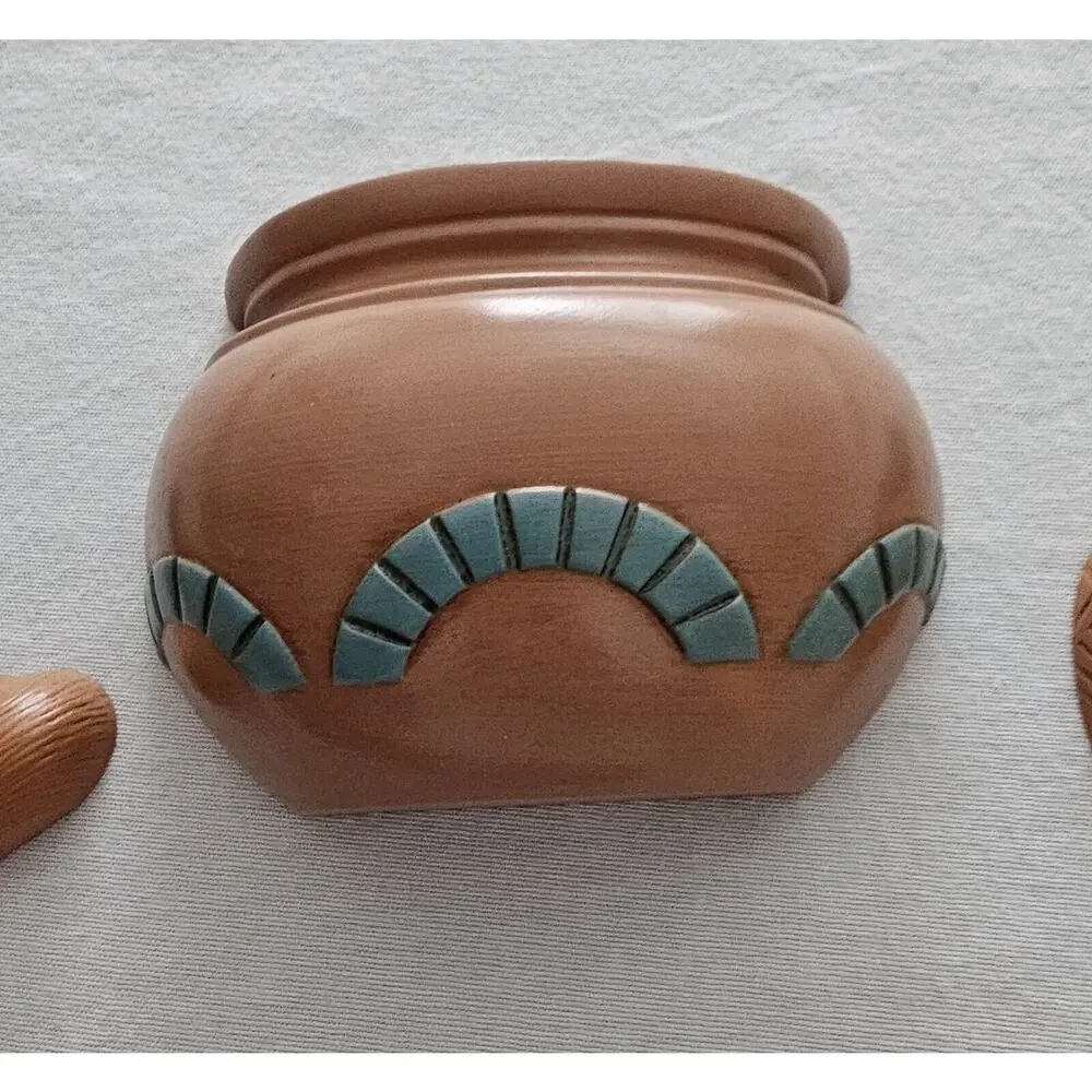 Vintage Kitchen Wall Plaques USA Burwood South Western Cactus Pottery